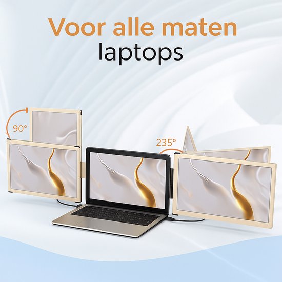 Portable Monitor Multi Triple Geschikt Voor 15” / 18,1” Carbon Look