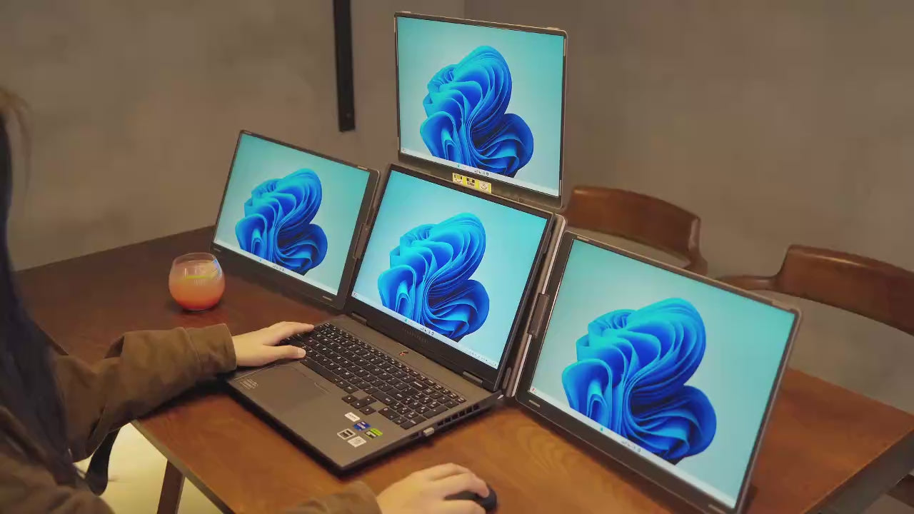 Portable Monitor quad Geschikt Voor 12” / 16,5” 1 Cable