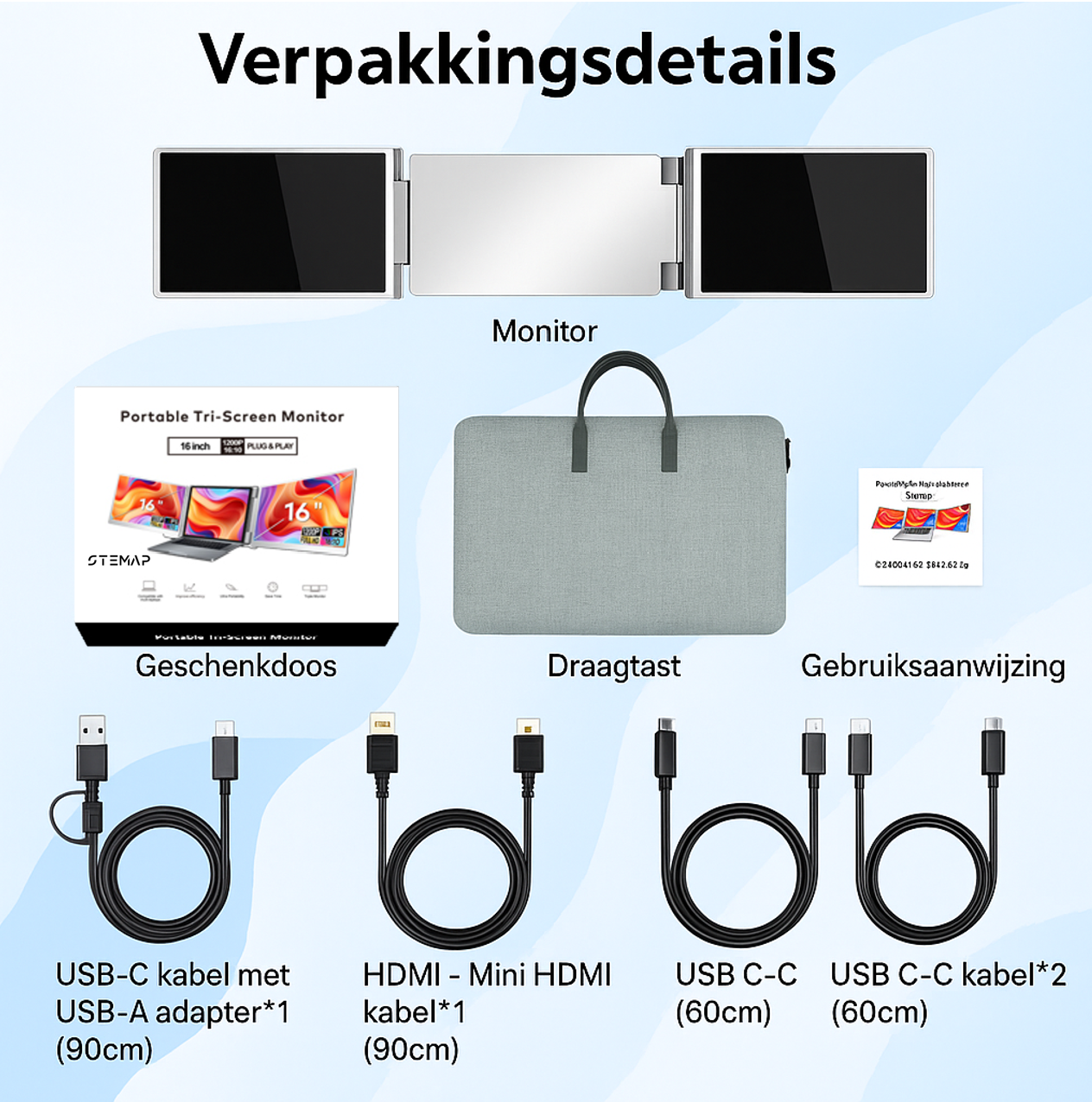 Flex Portable Monitor Triple 16''